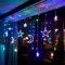 CNMTCCO 138 LEDs Lichterkette Sternenvorhang, Erweiterbare Weihnachtsbeleuchtung Innen Fenster, IP65 Lichtervorhang Strombetrieb Außen, 8 Modi Weihnachtsdeko für Balkon Zimmer (Mehrfarbig)