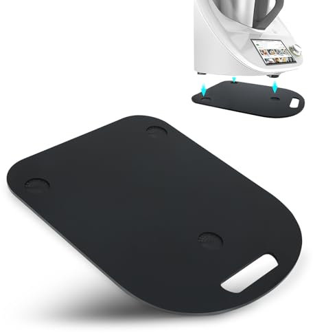 Planche Coulissante pour Thermomix TM6 TM5 Planche Coulissante en Acrylique Stable et Facile à Déplacer Support Accessoire Machine de Cuisine Noir