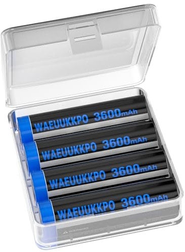 Verbessert Hohe Kapazität 3600mAh NI-MH Akku Batterien mit für LED Stirnlampe, Fernbedienung-4 Stück