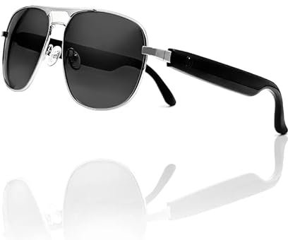 SEND UP Occhiali Intelligenti Occhiali Wireless Bluetooth 5.3 con Cuffie Chiamate in Vivavoce Musica Fotografia C PC+CTA+TR90+Nylon 1 Set (NERO)