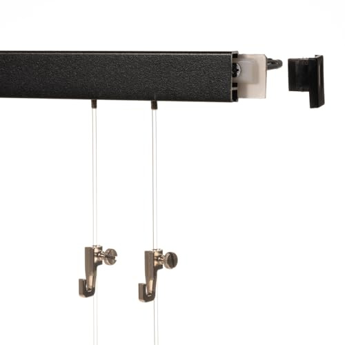 10 Meter (5 x 2m) SOFT-RAIL® Bilderschienen Set BUDGET (M), Schwarz | versch. Längen und Farben