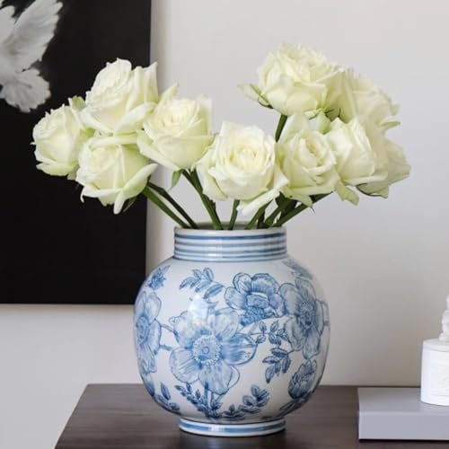 PP-Vic Big Bellied Rose Vase, Chinesische Keramik-Ästhetik-Vase, Pflanzenausbreitungsvase, Blumenkeramikvase, Leere Ästhetische Kunst, Hauswärming, Hochzeit, Büro
