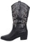 FGUUTYM Stivali da cowboyst, da donna, lunghi, eleganti, rinascimentali, da cowboy, in pelle, per le mezze stagioni, Nero 1, 36 EU