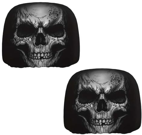 Generisch Headrest Covers Für Autos,2er Set Eiskunstseide Niedlicher Cartoon Autokopfstützenhüllen - Schutzbezug Auto Zubehör Für Limousine SUV Wagen LKW Weihnachtsschmuck