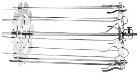 Generisch 1 Set Edelstahl-BBQ-Kebab-Käfig, Drehspießgabeln, Hähnchengrill for Bräter, Backofen, DIY-Camping-Kochwerkzeug(20cm)