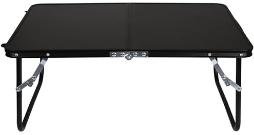 Bellushortus.eu Klappbarer Reisetisch, tragbarer Campingtisch, 60×40×26,5 cm (Schwarz)