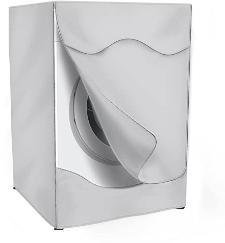 Mr. You, protezione solare impermeabile antipolvere per lavatrice a carico frontale per lavanderia domestica, tessuto argento, bordi arrotolati, Thicker, medium