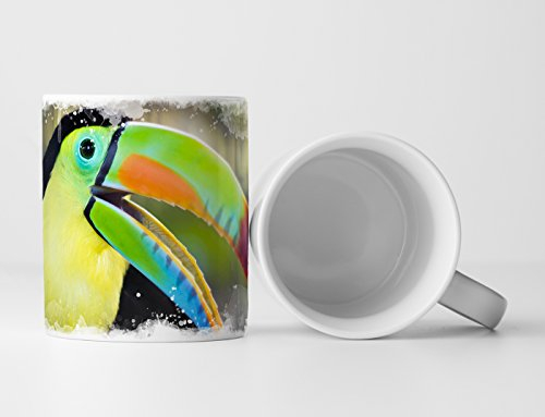 Eau Zone Fotokunst Tasse Geschenk Tierfotografie – Fröhlicher Tukan