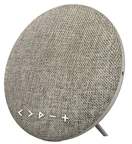 Bluetooth Speaker Portable 12W Fabric Portable Wireless Cloth Cover Indoor Music TF AUX Round Loudspeaker for IOS,Android and Smartphone (color : Brown)