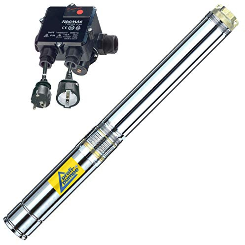 3 Zoll BRUNNENPUMPE TIEFBRUNNENPUMPE TAUCHDRUCKPUMPE TAUCHPUMPE PUMPE Brunnen-Star 1100-7 mit Durchflusswächter FLUOMAC® verkabelt Die Energie-Spar-TIEFBRUNNENPUMPE aus hochwertigem Edelstahl