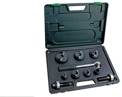 Pro-Lift-Werkzeuge Lochstanze Set mit Knarre, Lochform 22,5 mm – 61,5 mm, Blechlocher