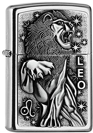 Zippo 2006497 PL 207 Leo Zodiac V19 Mechero de latón, diseño 5,83,81,2