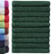 NatureMark 10er Pack Waschlappen | 100% Baumwolle | Frottier Seiflappen | Größe 30 x 30 cm | Frottee Seiftücher im 10er Pack Farbe: Dunkel grün