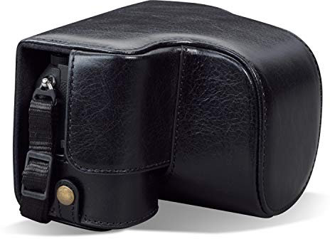MegaGear MG1952 Ever Ready Genuine Leather Camera Case Compatible with Sony Alpha 7C, A7 C (28-60MM)- Black