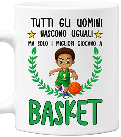 Incidiamo Tazza Cestista Divertente Mestieri Sport Hobby Tutti Gli Uomini Nascono Uguali, ma Solo i Migliori giocano a basket Tazza Mug divertenti