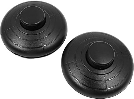 Tiardey 2Pcs 315 Pedale Interruttore a pulsante ON/OFF Pulsante Inline Lampada di illuminazione Interruttore a pedale rotondo-Nero