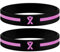 Haowul 2pcs Cancer du Sein Sensibilisation Aux Bracelets De Bracelets en Silicone Rose en Silicone