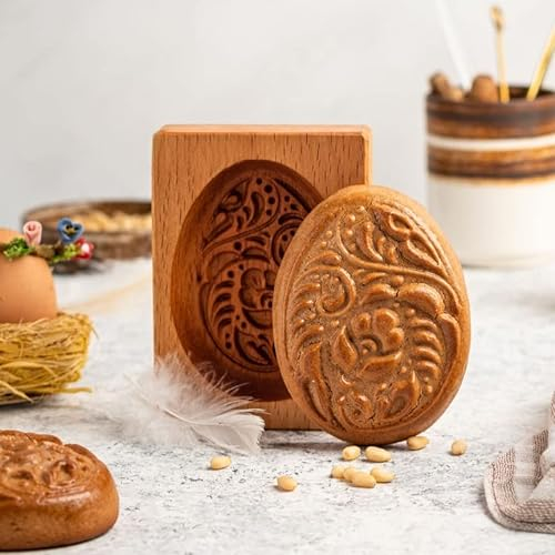 Keksformen aus Holz, Keksstempel aus Holz zum Backen, Ostereier, Geschenk, Springerle Keksformen