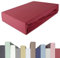 EDDA LUX Spannbettlaken für 20-40 cm hohe Matratzen, 120 x 200-220 bis 130 x 200-220 cm, Oeko-Tex, Baumwolle m. 5% Elasthan, Premium Spannbetttuch für Boxspringbett, in Granatapfel