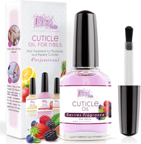 Huile Cuticules Ongles des Mains et des Pieds 12ml Professionnelle - Huile Hydratante et Régénérante pour les Cuticules des Mains et des Pieds, Apporte Soulagement et Fraîcheur (Baies)
