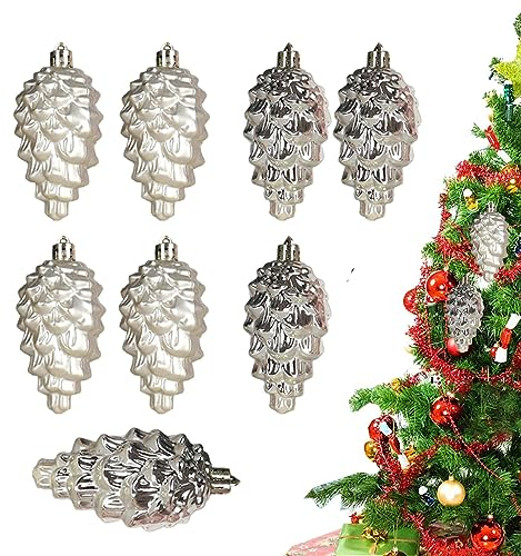 Tannenzapfen für Weihnachten, natürliche Tannenzapfen für den, auf Tannenzapfen, bemalte Ornamente, Glitzer, Tannenzapfen, Weihnachtsschmuck für Bastelarbeiten, Erntedankfest