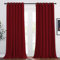 PONY DANCE Extra Breite Gardine Rot Blickdicht Verdunklungsvorhänge mit Ösen 2er Set H 260 x B 200 Thermovorhänge Hitzeschutz Thermal Blackout Curtains for Living Room
