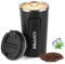 KISUOMAOYI Travel Mugs, Insulated Coffee Cup with Leakproof Lid - Reusable Coffee Cups Travel - Car Coffee Cup - Stainless Steel Thermal Mug for Hot and Cold Coffee Water and Tea(Black+510ML)