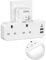 Multi Plug Adapter, FDTEK 2 Way Extension Plug with Sensor Night Light, 13A UK Dual Surge Protected Wall Charger with 3 USB for Home, Office, Kitchen