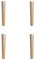 Tischbeine, 4er-Set Holzmöbelbeine, Sofabeine, mittelalterliche Möbelbeine aus Naturholz, gerade Holztisch-TV-Beine mit rutschfesten Polstern, Schrauben und Montageplatten (50 cm) ( Color : Clear , Si