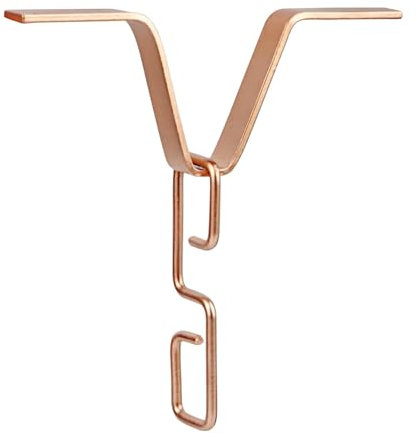 Ronyme Regenketten-Dachrinnen-Adapterclip, V-förmiger Haken, Aufhängersystem, Zubehör, stabil, rostfrei, Regenketten-V-Haken, Kupferfarbe