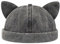 Lilinzhi Einfarbige Beanie-Mütze, schönes Ohr-Dekor ohne Krempe, Sommermütze, Unisex, BK, Einheitsgröße