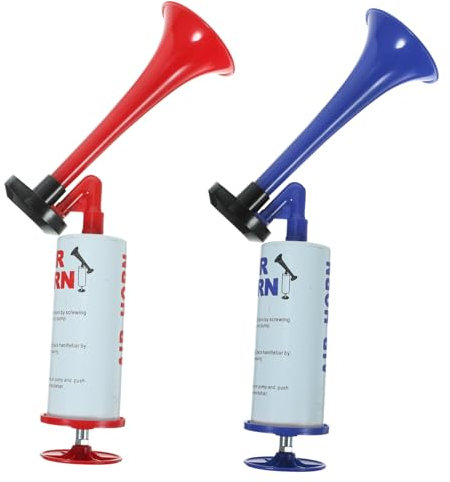 BRIGHTFUFU 2stücke Handheld Air Horns Und Cheer Horns Für Sportveranstaltungen Partys Und Feiern Einfach Zu Bedienen Mit Lautem Signalgeräusch