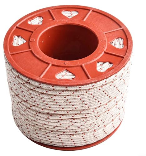 Advokingtap 100M 4.5mm Replacement Recoil Starter Rope Pull Cord For Lawnmowers, Hedge Trimmers Chainsaw Lawn Mower Trimmer(4.5 mm *100m)
