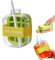 My Crush Cup Ice, Cool Summer Ice Bottle Cup,2 in 1 Touch-Free Ice Cube Tray Water Bottle,Ice Cube Bottles with Straw,One-Touch Ice Release,Ice Cube Making Bottles for Coffee,Juice (Green, 500ml)