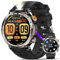 Smartwatch Uomo con Torcia LED/Luce UV/Bussola/600mAh, 1,7''Salute Orologio Militare con 𝐆li𝐜𝐞mi𝐚/Pressione Sanguigna/Sonno/SPO2/Cardiofrequenzimetro,110+Modalità Sportive, IP68, per Android e iOS