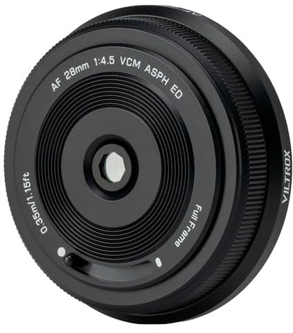 VILTROX 28mm F4.5 f/4.5 Pancake Lens for Nikon Z, Auto Focus Ultra-Thin Full Frame Wide Angle Prime Lens Compatible with Nikon Z Mount Cameras Z5 Z50 Z6 Z6II Z7 Z7II ZFC Z30 Z9 Z8 ZFC