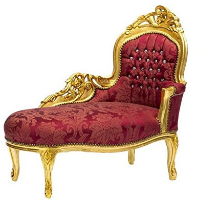 Dormeuse Barock gold und rot