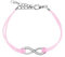 beyoutifulthings Wickel-Armband KLEINE UNENDLICHKEITS-Schleife Länge 260mm Breite 1,60mm verstellbar Karabinerverschluss Echt-Leder Infinity pink