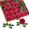 Homcomodar Dunkelrot Künstliche Rose 30Pc Künstliche Blume Gefälschte Rosen für Die Hochzeit(Dunkelrot)