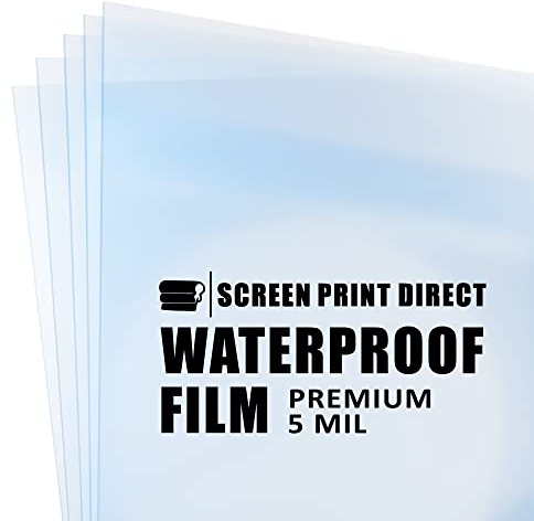 Wasserdichter Siebdruckfilm für Tintenstrahldrucker, transparent, 25 Blätter, verschiedene Größen 13 x 19
