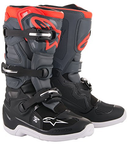 Alpinestars Tech 7S Stivali Motocross Giovani (Grey/White/Orange,38)