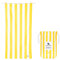 Dock & Bay Toalla de Playa - Secado Rápido, Sin Arena - Compacto, Ligero - Materiales 100% Reciclados - Incluye Funda - Cabana - Boracay Yellow, Extra Large (200x90cm, 78x35)