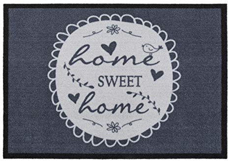 andiamo Bedruckte Sauberlaufmatte Trautesheim, Fußmatte Sweet Home grau, Polyamid, 39 x 58 cm