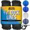 Dock Lines Boat Ropes for Docking 3/8 Line Double Braided Mooring Marine Rope 15FT Nylon Rope Boat Dock Line for Docking Ropes for Boats with Loop Boating Rope Braided 15' Feet Ties Black 2 Pack