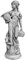 gartendekoparadies.de Frauen-Statue Sommer, Steinfigur, H. 69 cm, 20 kg, Grau, frostsicher aus Steinguss für Außenbereich