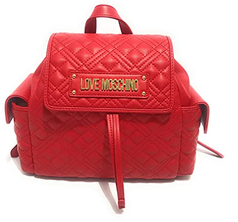 Love Moschino Damen-Rucksack Ai 021, Einheitsgröße, rot - Größe: Einheitsgröße