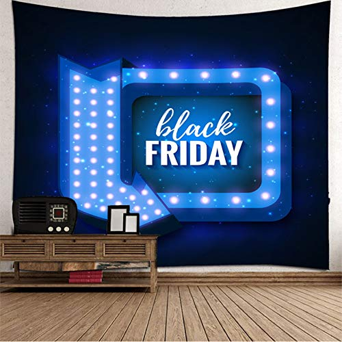 Daesar Wandteppich Vintage 210x140CM Tapisserie Wandbehang Wandbehang aus Polyester Pfeil “Black Friday” Wandtuch Wandteppich für Schlafzimmer Wohnzimmer Deko