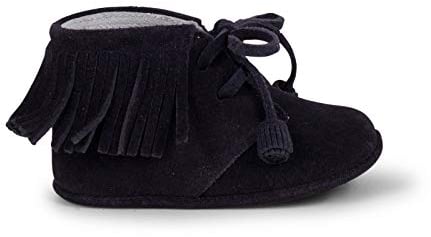 Pisamonas Stivali Neonati con Frange Tipo Indianini con Lacci Misurare 18 Colore Blu