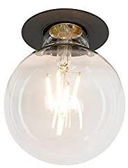 Qazqa - Modern Smarter Einbauspot schwarz inkl. WiFi G95 Lichtquelle - Insight Dimmer I Dimmbar I Wohnzimmer I Schlafzimmer - Aluminium Rund - LED geeignet E27