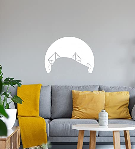 Dortmunder Fussballstadion im Sonnenuntergang Wandtattoo Weiß Aufkleber 62 x 45 cm